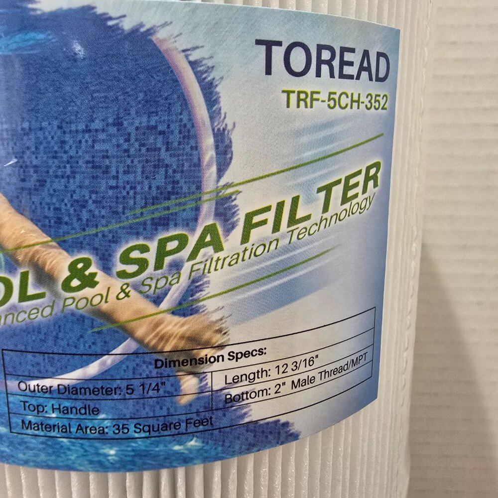 Toread Advanced Pool and Spa Filters TRF-5CH-352 (lot of 2) New Unopened Package - Picture 3 of 4